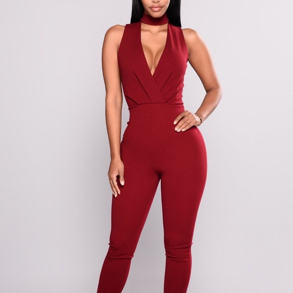 red jumpsuit fashion nova